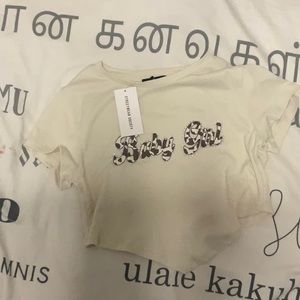 Streetwear society cropped tee-shirt with the words “baby girl”